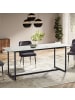 KADIMA DESIGN Esstisch Marmor-Look Glas Modern Premium Esszimmer Elegant Hell in Weiß-Schwarz
