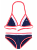 Kangaroos Triangel-Bikini in marine-weiß-pink