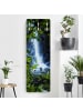 WALLART Garderobe - Blick zum Wasserfall in Blau