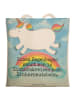 Mr. & Mrs. Panda Shopper Einhorn Regenbogen Design mit Spruch in Weiß