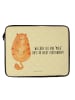 Mr. & Mrs. Panda Laptoptasche Katze Mittelfinger mit Spruch in Gelb Pastell