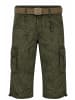 Timezone Wadenlange Cargo Shorts Gürtel Reißverschluss in Grün-2