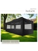 tectake Pavillon Viola inklusive Spannseile, Heringe und Tragetasche, schwarz