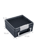 relaxdays Batteriebox in Grau - (B)17 x (H)8 x (T)16 cm