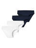 Schiesser Slip Invisible Cotton in weiss, nightblue