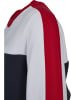 Urban Classics Sweater in navy/white/fire red