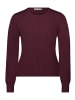 BETTY & CO Strickpullover mit Strickdetails in Dark Aubergine