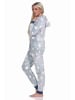 NORMANN Schlafanzug Jumpsuit Overall Sterne Coralfleece - 76731 in blau