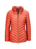GOLDNER Kurzgröße:  Leichte Steppjacke in knitterarmer Ware in terrakotta