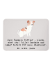 Mr. & Mrs. Panda magnet Jack Russell Terrier mit Spruch in Grau Pastell