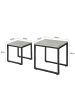 SoBuy Couchtisch-Set in Mattbeton-Grau - (W) 50 x (H) 50 x (L) 50 cm