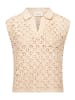 CARTOON Strukturshirt mit V-Ausschnitt in Pearled Ivory