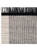 KADIMA DESIGN Teppich Wolle, Korbmuster, Handgewebt, Fransig in Schwarz-Weiß