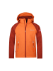 Trollkids Softshell Jacke Zip Off "Rondane" in Hellorange/Rotbraun