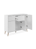 CALICOSY Sideboard KLINT in Weiß - (W) 115  x (H) 90  x (L) 40  cm