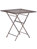 Beliani Klappbarer Tisch BORMIO in Schwarz/Gold - (W) 70 x (H) 74 x (L) 70 cm