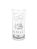 Mr. & Mrs. Panda Wasserglas Eulen Liebe mit Spruch in Transparent