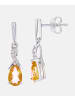 Diamant L'éternel Ohrringe aus 375 Weißgold mit 0.75 Karat Diamant mit Citrin