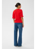 Kaffe Kurzarm-Bluse KAlea Tight fit in High Risk Red