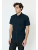 Matinique Kurzarmhemd MAtrostol Gerade Passform in Dark Navy