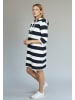 Salzhaut Kurzes Kleid (Mini) BIERGEN Navy Offwhite