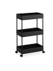 relaxdays Rollwagen in Schwarz - (B)39,5 x (H)65 x (T)21,5 cm