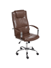 Beliani Bürostuhl WINNER in Braun/Silber/Schwarz - (W) 60 x (H) 112 x (L) 60 cm