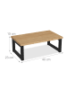 relaxdays Monitorständer in Natur/ Schwarz - (B)40 x (H)15 x (T)23 cm