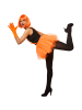 tectake Tutu mit Gummizug und Satinunterrock, orange