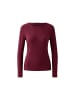 Oui Schmal geschnittenes Langarmshirt aus Modaljersey in Bramble Berry