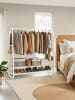 VASAGLE Kleiderständer Colten in Beige-Weiß - (B)138 x (H)160 x (T)45 cm