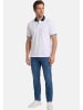 Redmond Poloshirt Basic in Weiß / hellrot