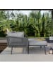 ABRIHOME Gartensofa in Grau mit 2 Kissen und Polstern Abnehmbar Waschbar