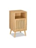 relaxdays 2tlg. Nachttisch in Natur - (B)40 x (H)72 x (T)39 cm