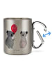 Mr. & Mrs. Panda Trinkbecher Edelstahl Koala Luftballon ohne Spruch in Silber