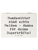 Mr. & Mrs. Panda Holzkiste Spruch Hundesitter Helden mit Spruch in Weiß