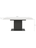 ebuy24 Esstisch Motion Weiß 150 x 90 cm