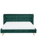 Beliani Doppelbett SENLIS in Grün - (W) 254 x (H) 100 x (L) 220 cm