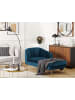 Beliani Chaiselongue ALLIER in Blau/Gold - (W) 150 x (H) 75 x (L) 76 cm linksseitig