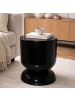 relaxdays Beistelltisch in Schwarz - (H)46 x (Ø)36 cm