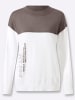Heine Pullover in taupe-ecru-gemustert