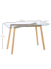 HOMCOM Esstisch-120L x 60B x 76H cm-Transparent
