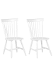 Beliani 2er-Set Esszimmerstuhl BURGES in Weiß