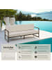 tectake Garten-Loungesofa Comosa, 210 x 78 x 85 cm, braun/beige