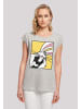 F4NT4STIC T-Shirt Looney Tunes Bugs Bunny Laughing in grau meliert