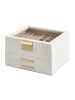 SONGMICS Schmuckkasten Gisella in Weiß-Golden - (B)23.1 x (H)13.5 x (T)20.3 cm