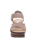 rieker Keilsandalette in beige