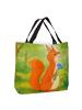 Mr. & Mrs. Panda Strandtasche Eichhörnchen Blume Design ohne Spruch in Weiß