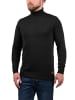 BLEND Rollkragenpullover BHLatif 20707474ME Strickpullover mit Ellbogenpatches in Schwarz