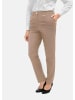 GOLDNER Kurzgröße:  Bequeme Hose ANNA mit Bügelfalte in beige